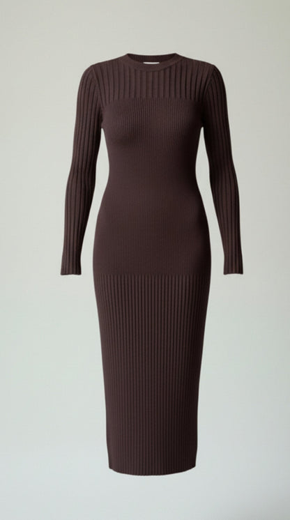 Ribbed Bodycon Midi Dress