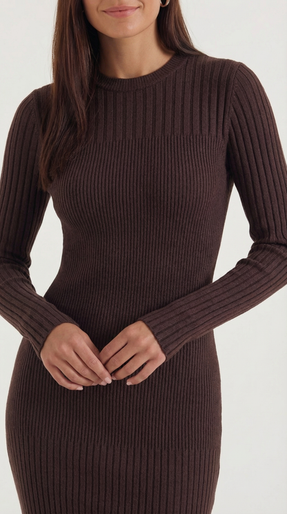 Ribbed Bodycon Midi Dress