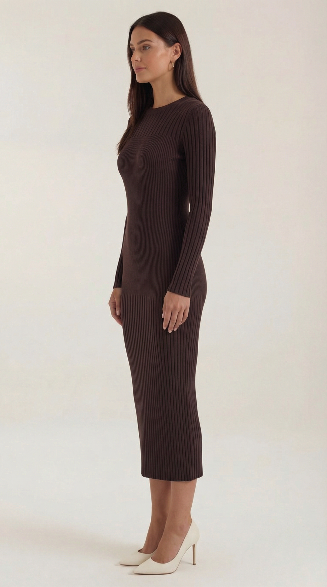 Ribbed Bodycon Midi Dress