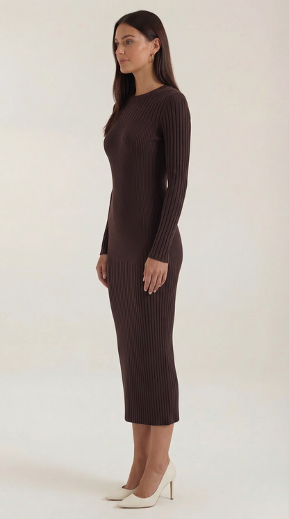Ribbed Bodycon Midi Dress