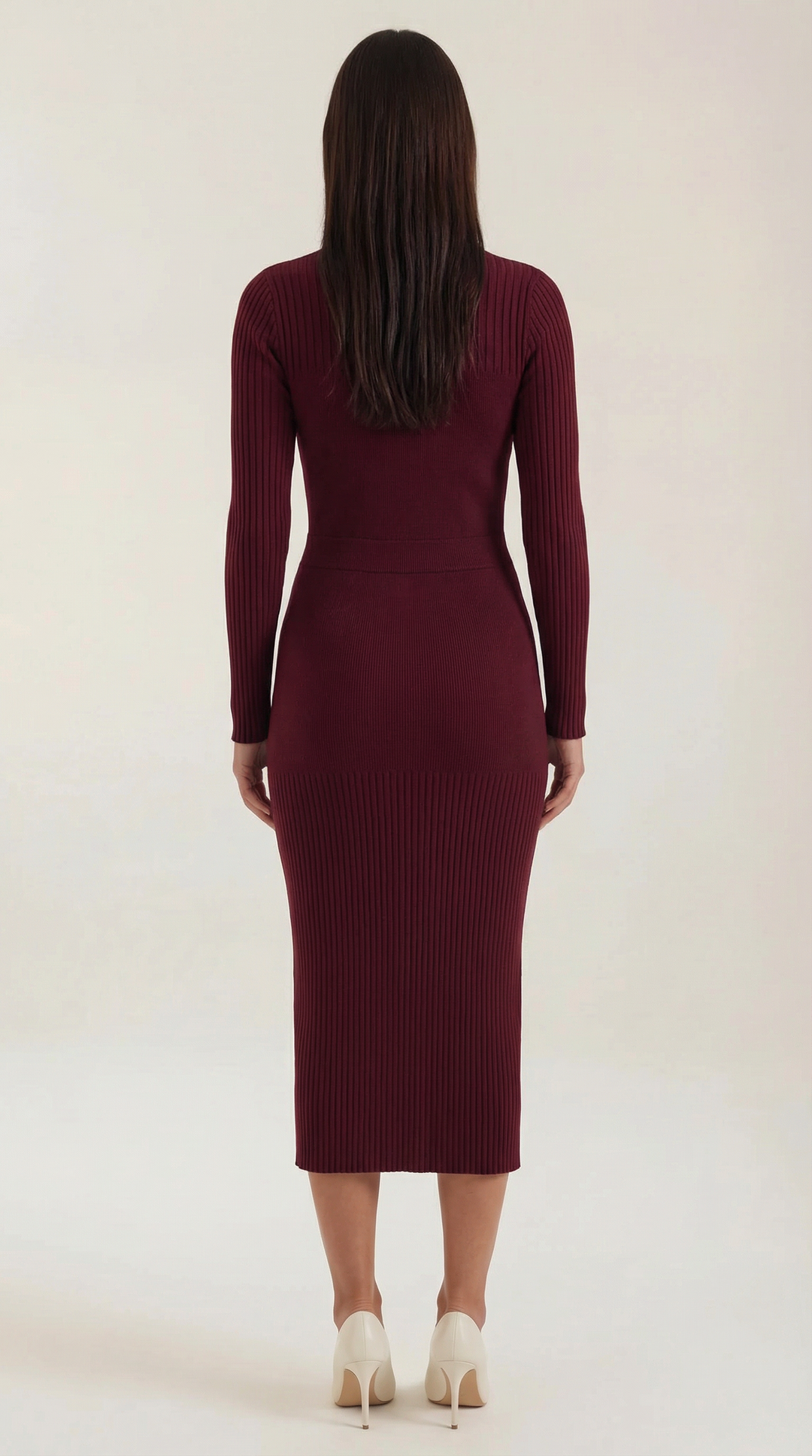 Ribbed Bodycon Midi Dress