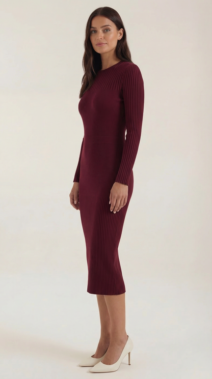 Ribbed Bodycon Midi Dress