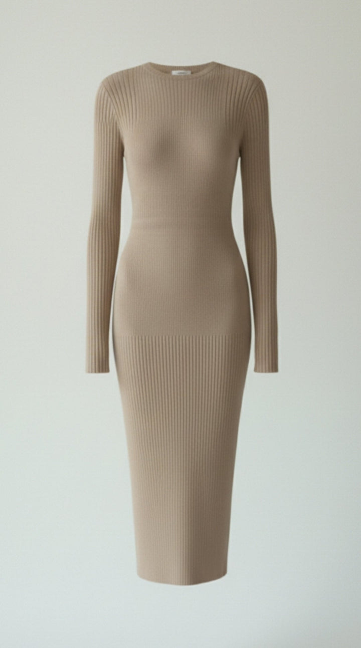 Ribbed Bodycon Midi Dress