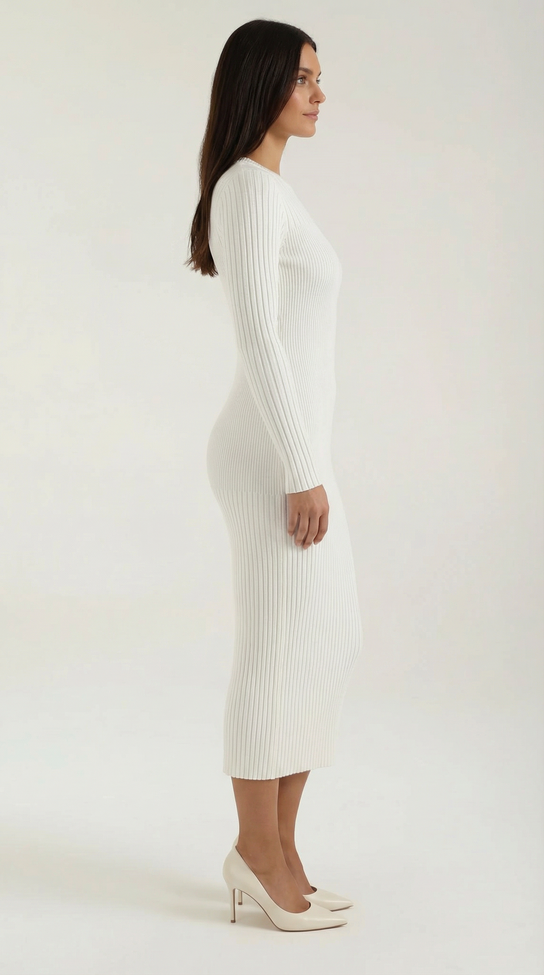 Ribbed Bodycon Midi Dress