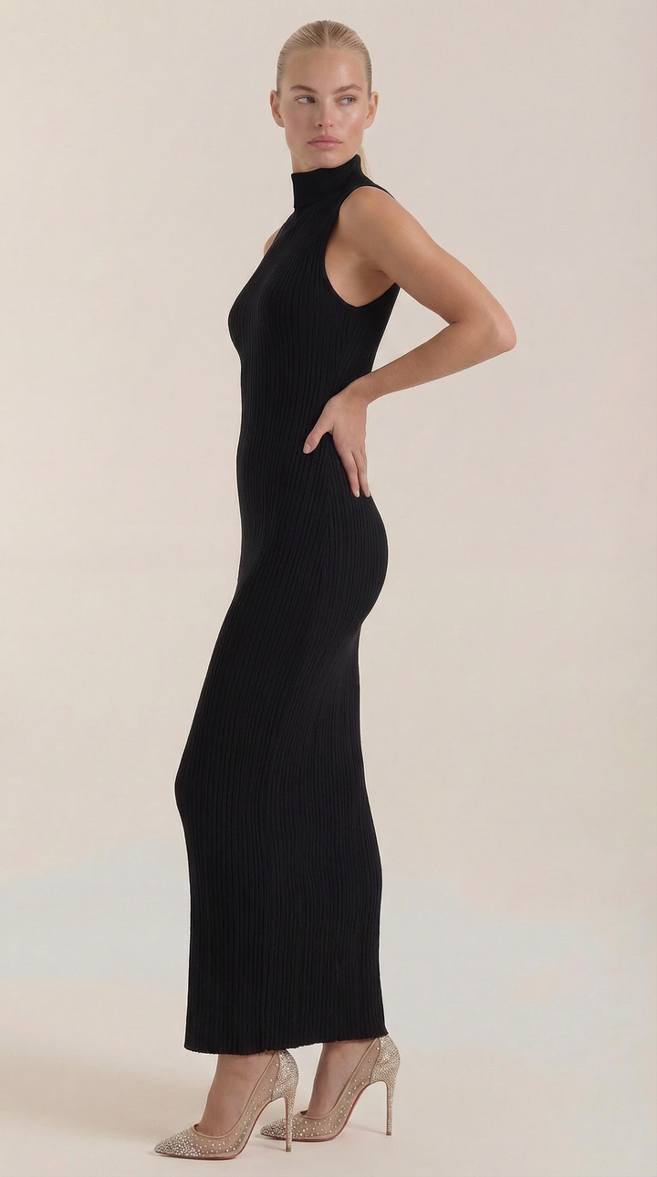 Mock Neck Bodycon Dress