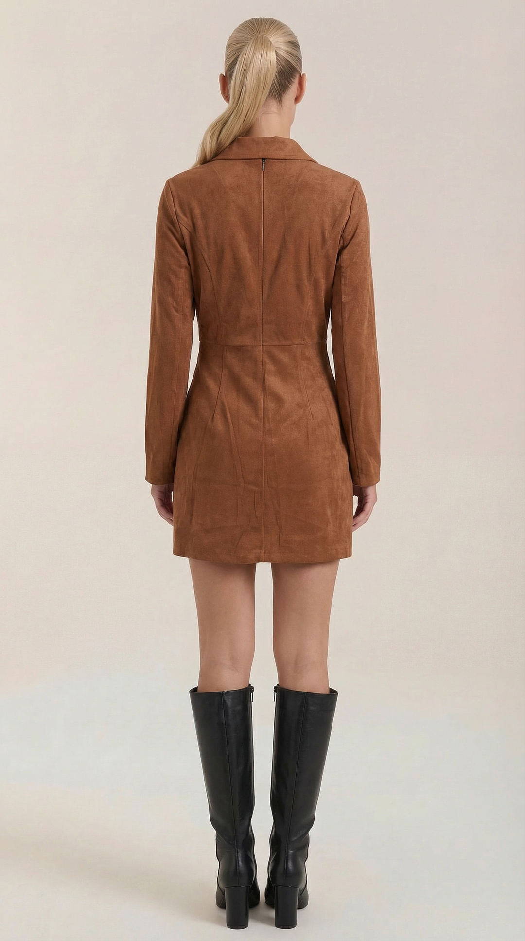 Zip Front Mini Dress