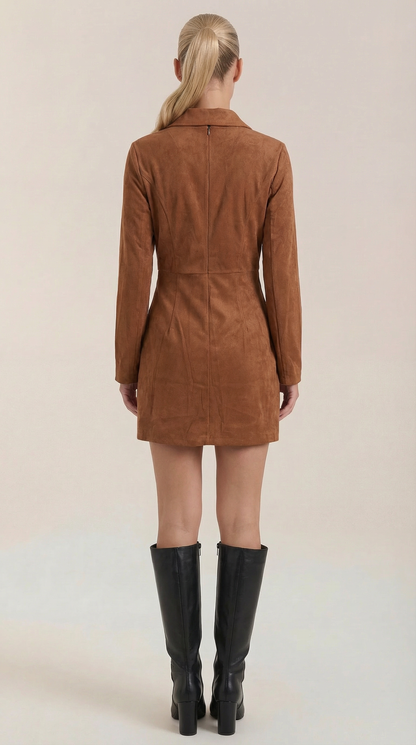 Zip Front Mini Dress