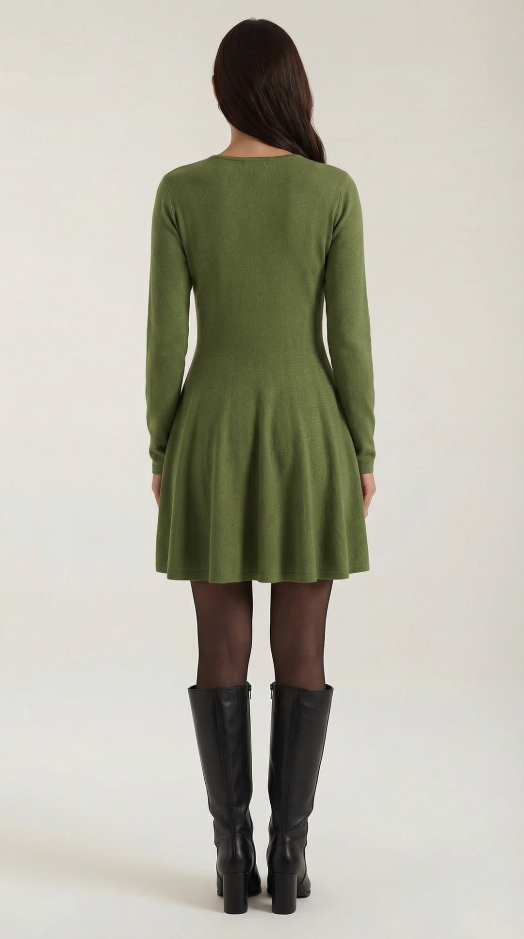 Long Sleeve Flare Mini Dress