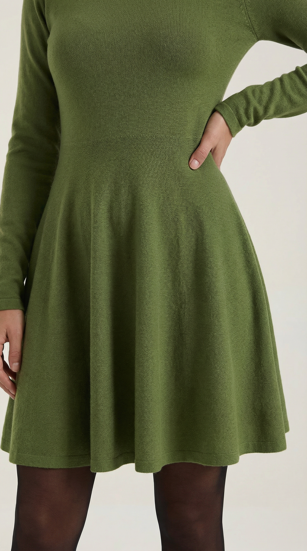 Long Sleeve Flare Mini Dress