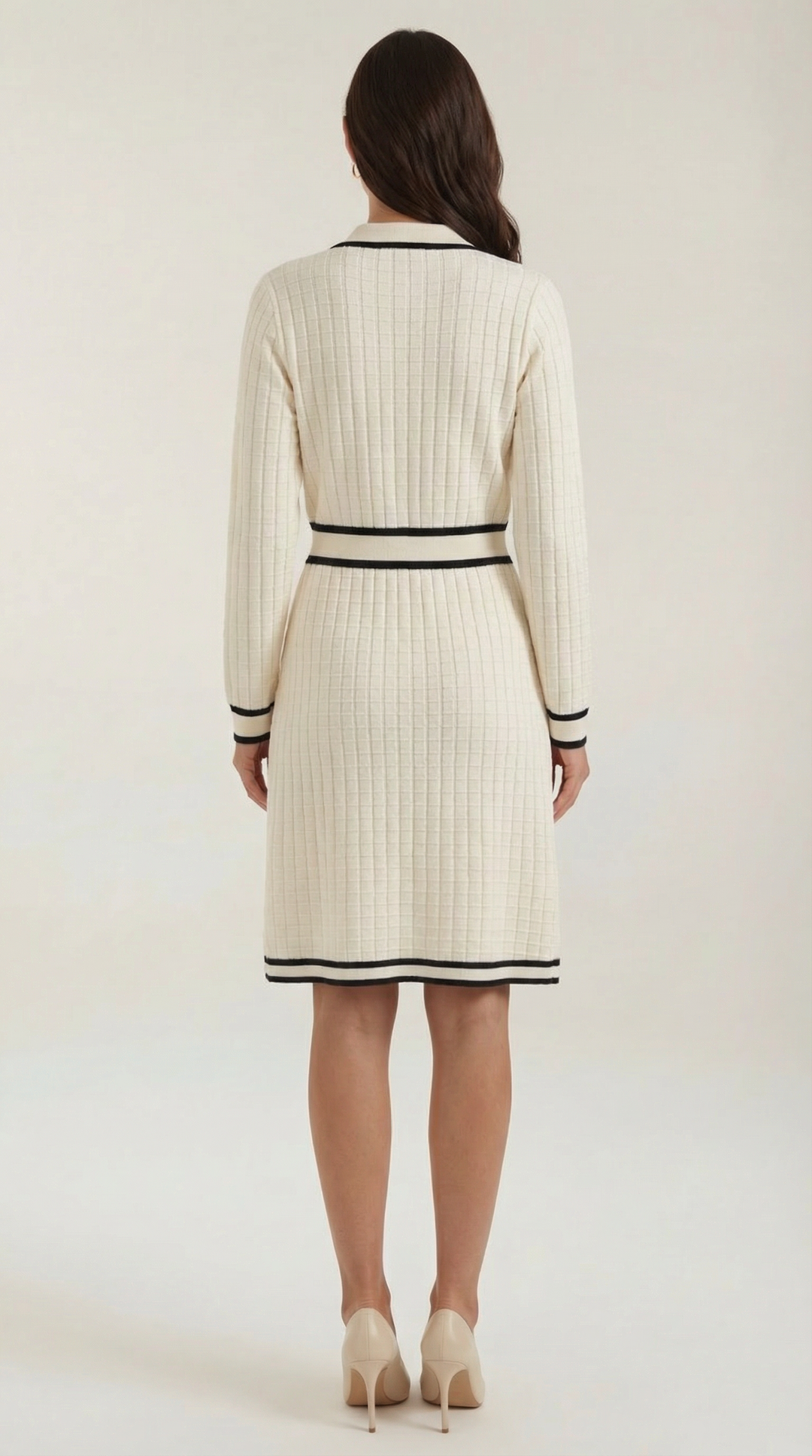 Contrast Trim Mini Dress
