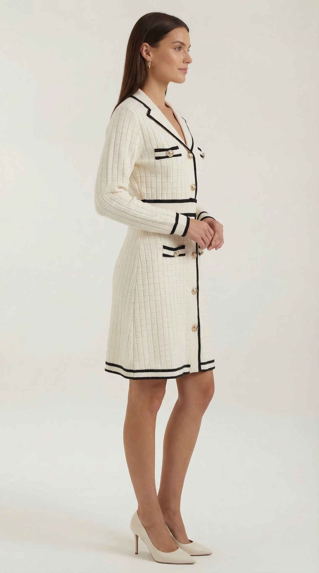 Contrast Trim Mini Dress
