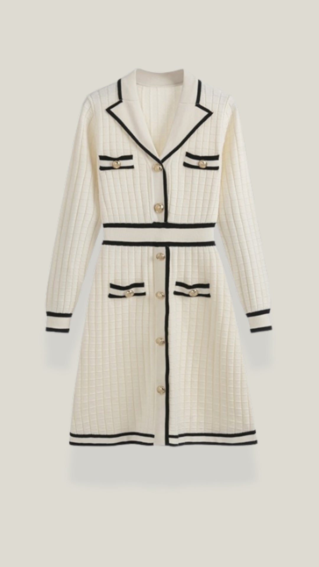 Contrast Trim Mini Dress