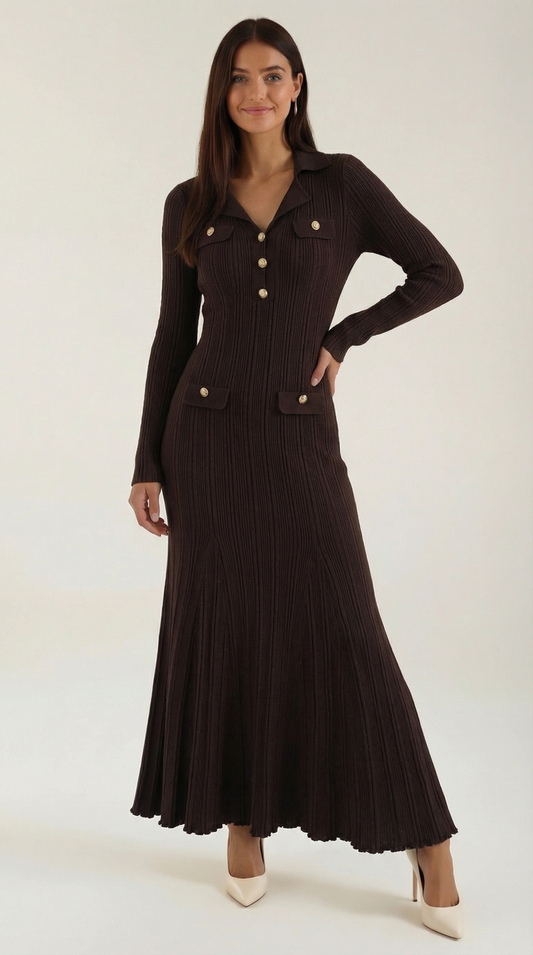 Vestido maxi de punto