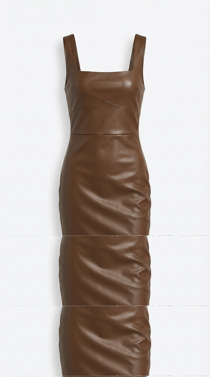 Faux Leather Bodycon Dress