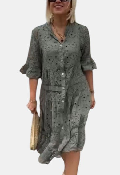 Cherylann™ | Vestido midi floral