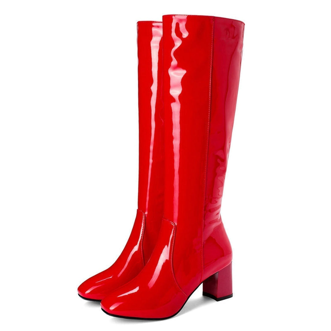 Patent Leather Women's Knee-High Boots