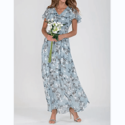 Women’s Short Sleeve Long Floral Dress