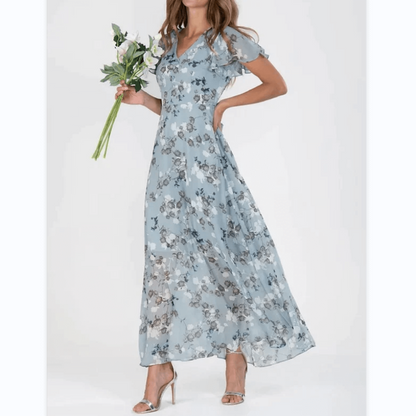 Women’s Short Sleeve Long Floral Dress