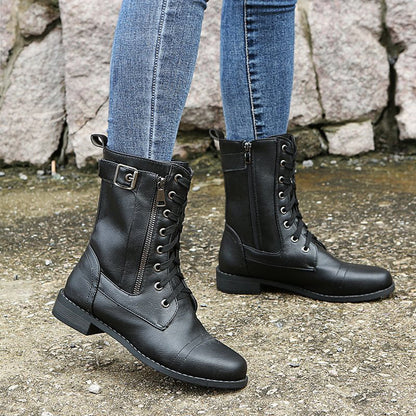 Women's Side-Zip Combat Boots
