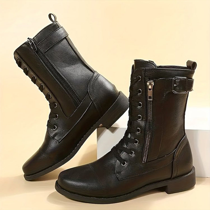 Women's Side-Zip Combat Boots