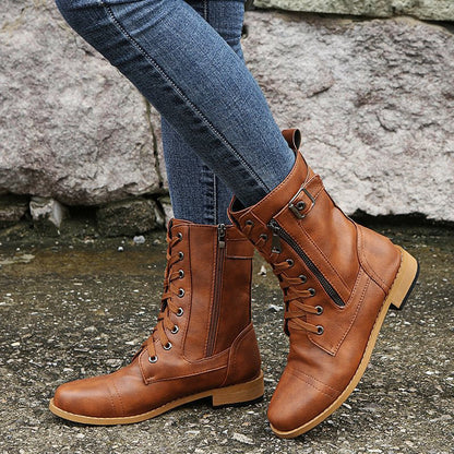Women's Side-Zip Combat Boots