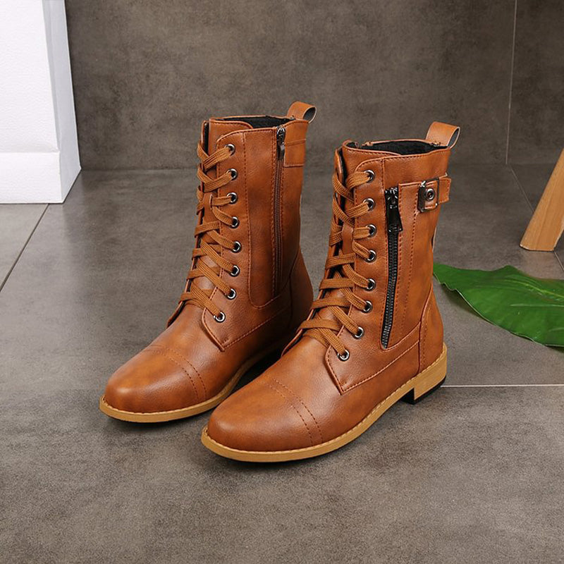 Women's Side-Zip Combat Boots