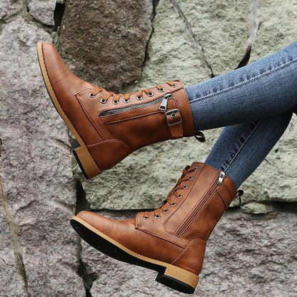 Women's Side-Zip Combat Boots