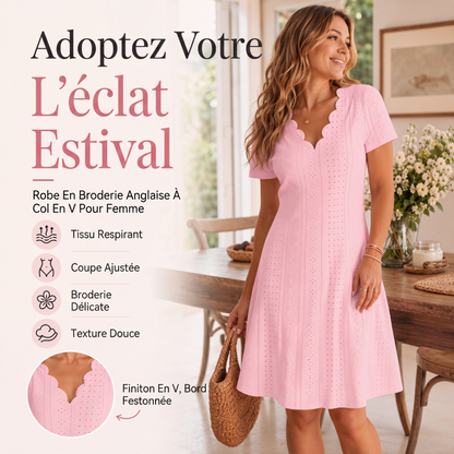 Colette | Elegant Eyelet Lace Midi Dress