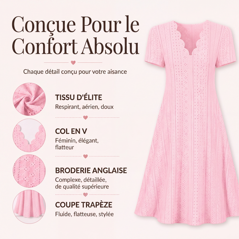 Colette | Elegant Eyelet Lace Midi Dress