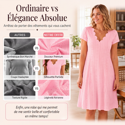 Colette | Elegant Eyelet Lace Midi Dress
