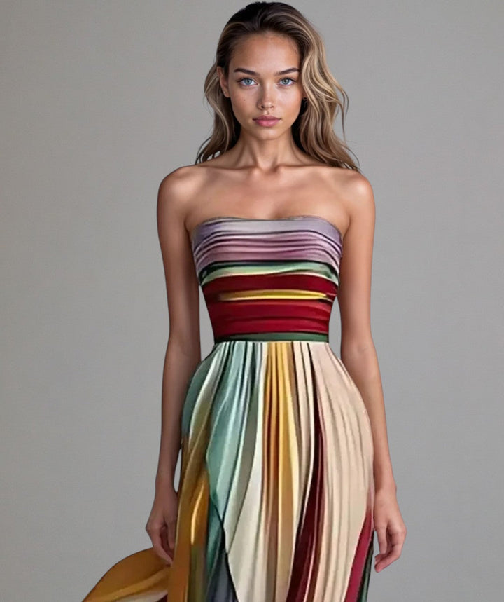 Effortless Strapless A-Line Dress
