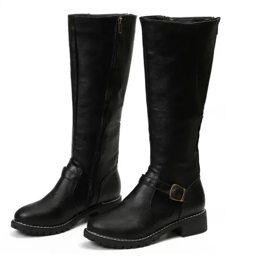 Stylish Women's Knee-High Leather Boots