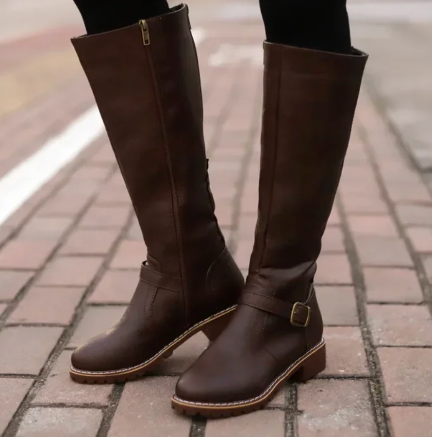 Stylish Women's Knee-High Leather Boots