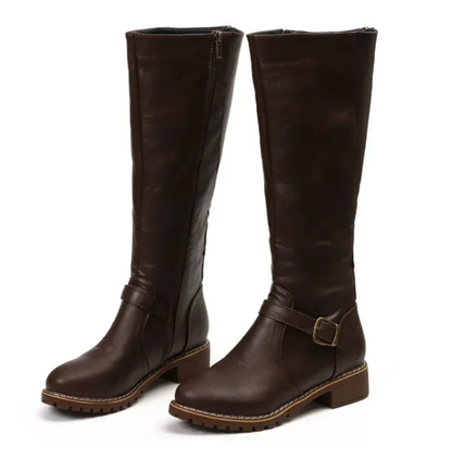 Stylish Women's Knee-High Leather Boots