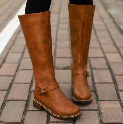 Stylish Women's Knee-High Leather Boots