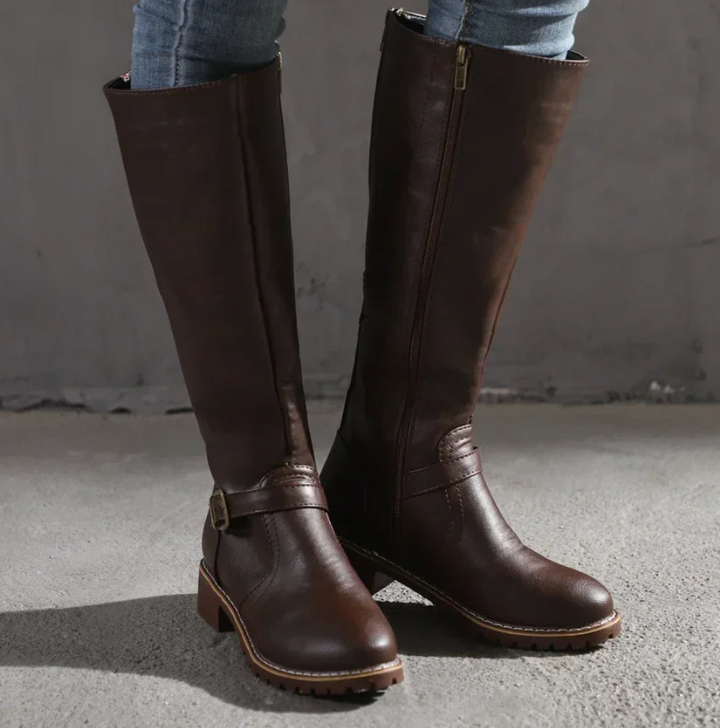 Stylish Women's Knee-High Leather Boots