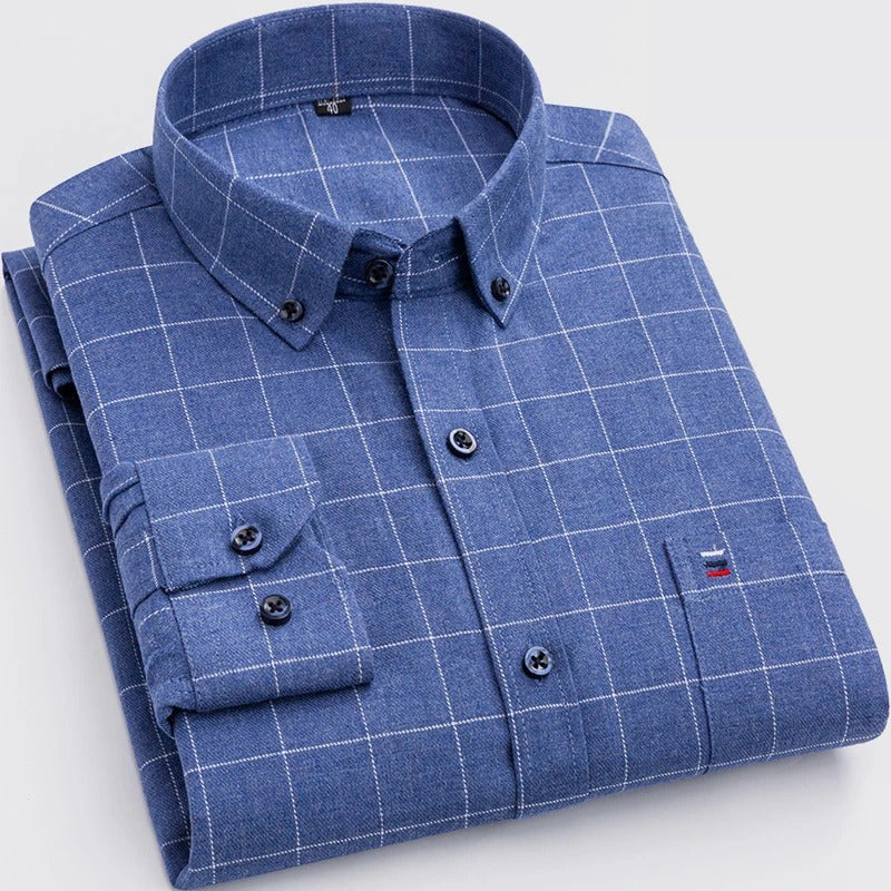 Men's Checkered Button-Down Shirt