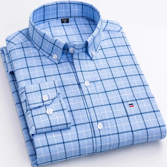 Men's Checkered Button-Down Shirt