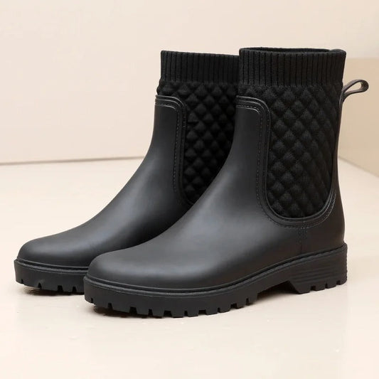 Women’s Trendy Knit-Side Ankle Boots