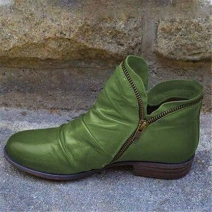 Botines de cuero para mujer (otoño)