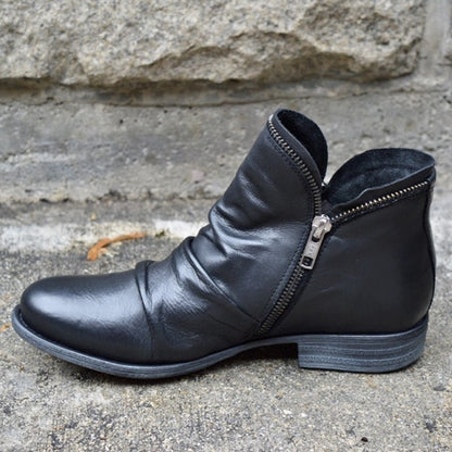 Botines de cuero para mujer (otoño)