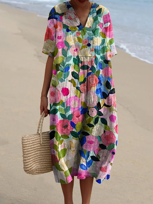Retro Floral Summer Dress
