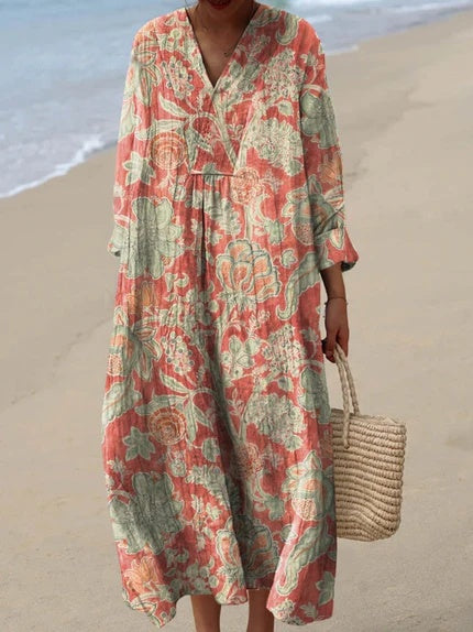 Charming Floral Swing Dress